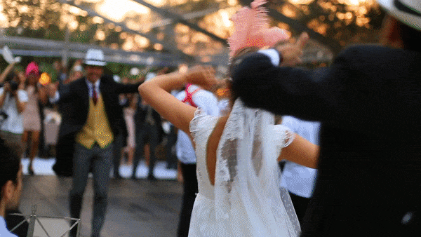 couple dancing wedding after party